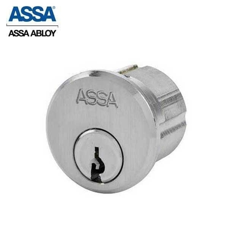 ASSA ABLOY 1-1/8" Maximum+ Mortise Cylinder Satin Chrome Adams Rite Cam ASS-9851-1-626-COMP-0A7